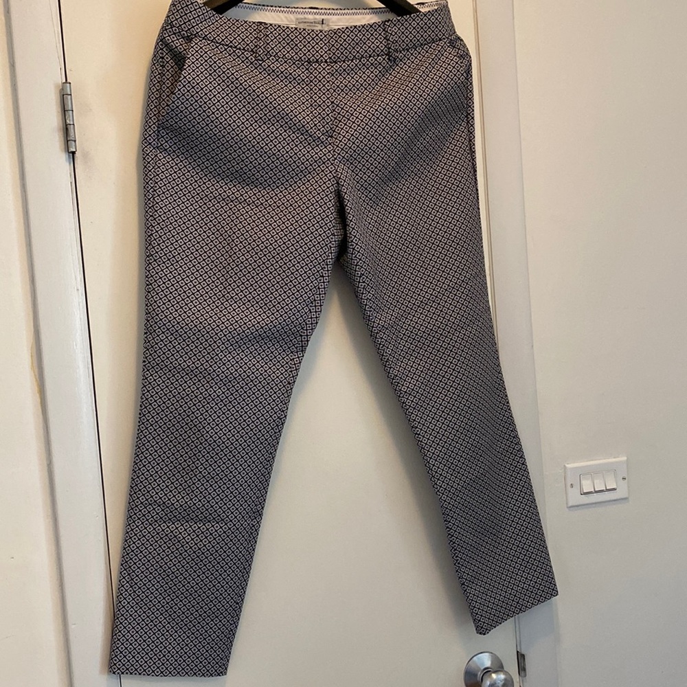 Katherine Barclay Diamond Print Ankle Dress Pants Size 10